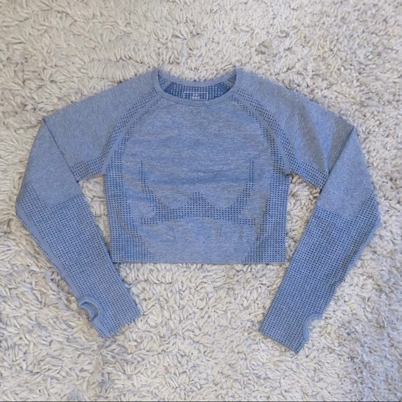 2-Piece Teal Gray Vital Seamless Legging + Top Set - Picture 5 of 8